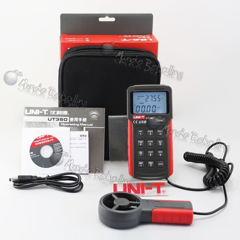 Anemometro Digital Profesional C/Med. Temp.UNI-T UT-362