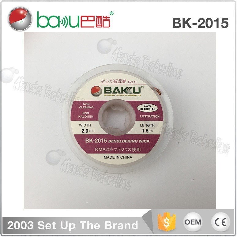 Malla de Desoldar BAKU / BK-2015 / 2,0mm ancho x 1,5m largo