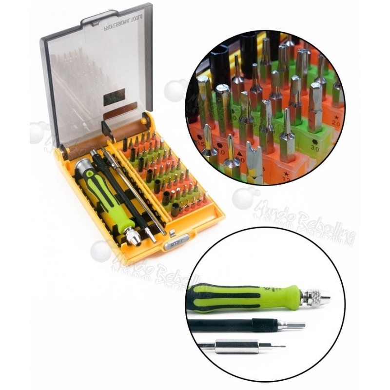 Kit De Destornilladores Presicion 45 Piezas Torx Hexagonal