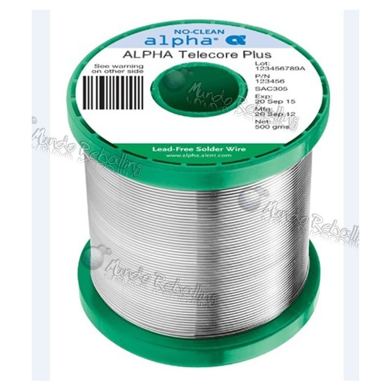 Soldadura Sin Plomo ALPHA / 500 gr / 0.5mm / Sn99-Ag0,3-Cu0,7