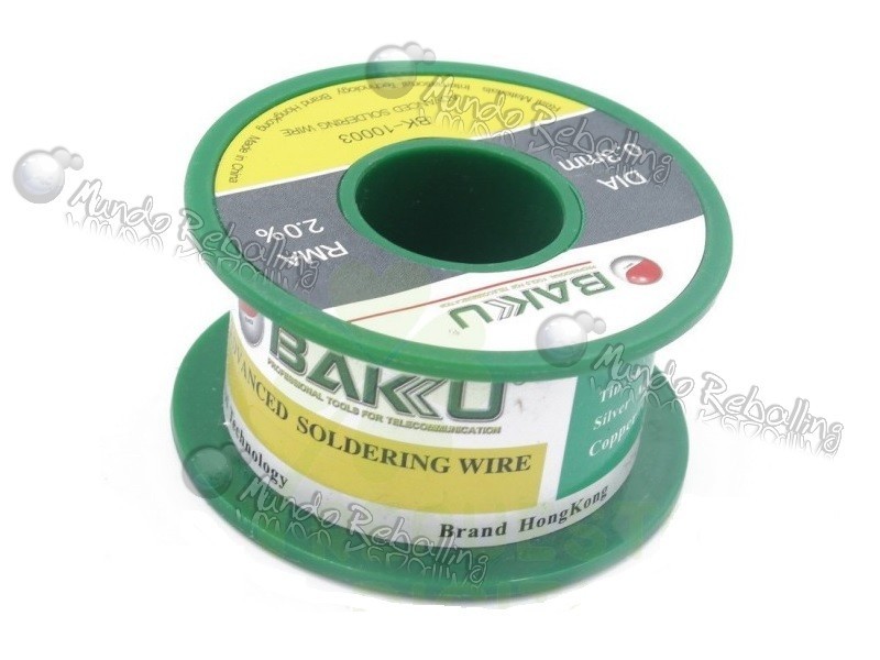 Soldadura Libre de Plomo Sn97/Ag0,3/Cu0,7 / 0,3mm / 50gr. / BAKU BK-10003