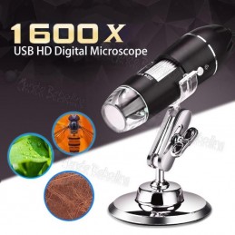 Microscopio Digital USB Modelo 1600X 2.0 MP / 8 Luces LED