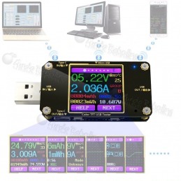 Tester Inteligente 12 en 1 / Voltaje, Amperaje, Capacidad, Otros / Atorch / U96