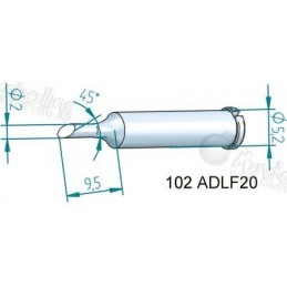 Punta Bisel 2.0mm / ERSA i-CON ERSADUR / 102ADLF20