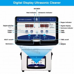 Limpador (Tina) Ultrasonido JP-020S Digital / 2.8Lts / 120W / 220V / Con Calefactor