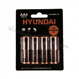 Pack Blister 4 Pilas AA Recargables / 2500MAH / HYUNDAI