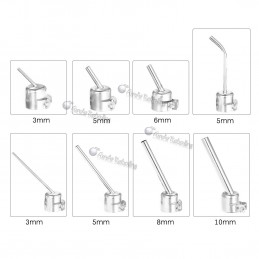 Set 8 boquillas ajustables / Punta curvada 45 grados / Estaciones de soldar