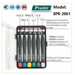 Set 6 destornilladores perilleros / Pro's Kit / 8PK-2061 / Alta calidad