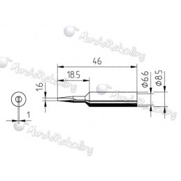 PUNTA PALETA 1.6 MM PARA 960ED - 840CDJ - 760CD - CD / 832YD *