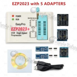 Programador USB SPI Original EZP2023 con 5 adaptadores / Compatible Bios EEPROM 24, 25, 93, 95