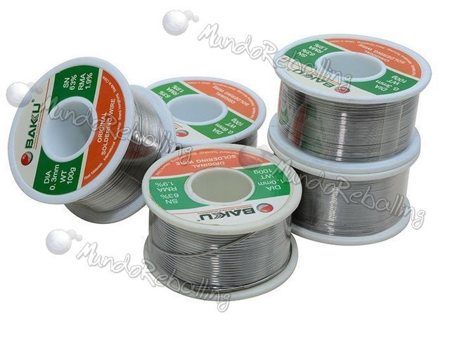 Soldadura Estano63/Plomo37 / 0,4mm / 100gr. / BAKU BK-100G
