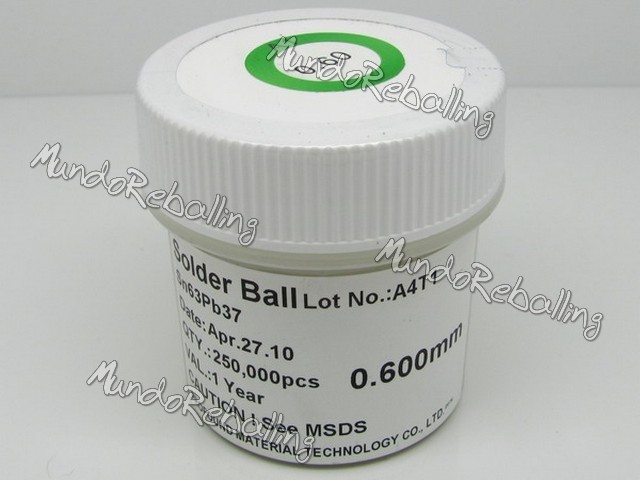 Bolas de Soldadura 0,60mm (Estano 63% / Plomo 37%)