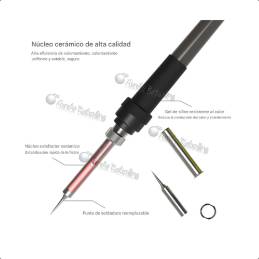 Estación de soldar cautin y aire caliente baku 898A+