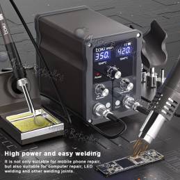 Estación de soldar cautin y aire caliente baku 898A+