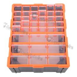 Caja organizadora 39 espacios, apilable, colgable, alta calidad en materiales