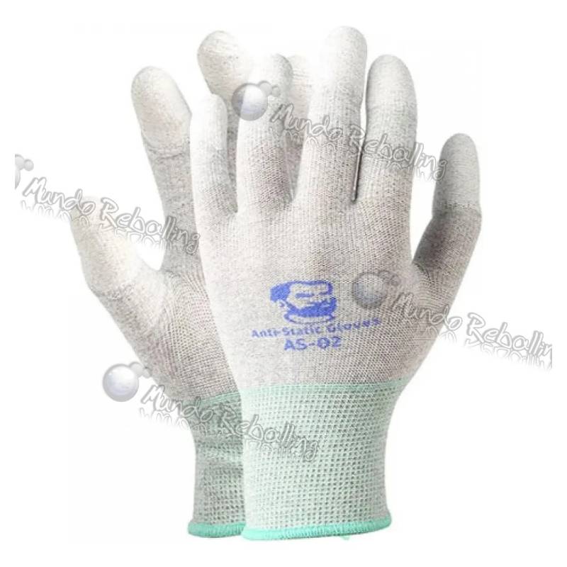 Guantes Anti-Estáticos (ESD) / Talla L / Mechanic / AS-02L / Dedos de goma