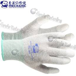 Guantes Anti-Estáticos (ESD) / Talla L / Mechanic / AS-02L / Dedos de goma
