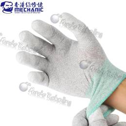 Guantes Anti-Estáticos (ESD) / Talla L / Mechanic / AS-02L / Dedos de goma