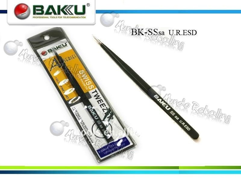 Pinza Baku BK-SS-sa A8 U.R.ESD / Punta Larga Fina