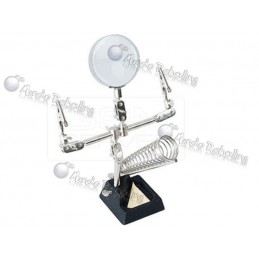 Soporte para placa con lupa (Tercera Mano) / Pro's Kit 608-391E