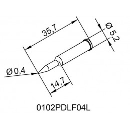 PUNTA FINA PARA ICON 0.4 MM LARGA / 102PDLF04L *