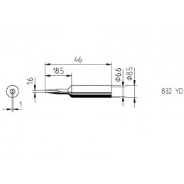 PUNTA PALETA 1.6 MM PARA 960ED - 840CDJ - 760CD - CD / 832YD *