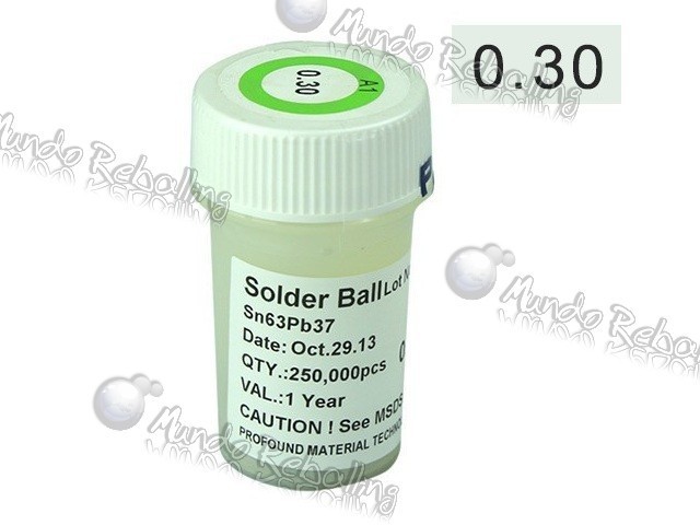 Bolas de Soldadura 0,30mm (Estaño 63% / Plomo 37)
