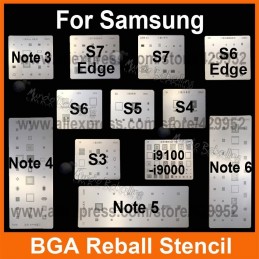 Pack 12 Stencils Celulares Samsung S2 S3 S4 S5 S6 S6-E S7 S7-E  Note 3 4 5 6