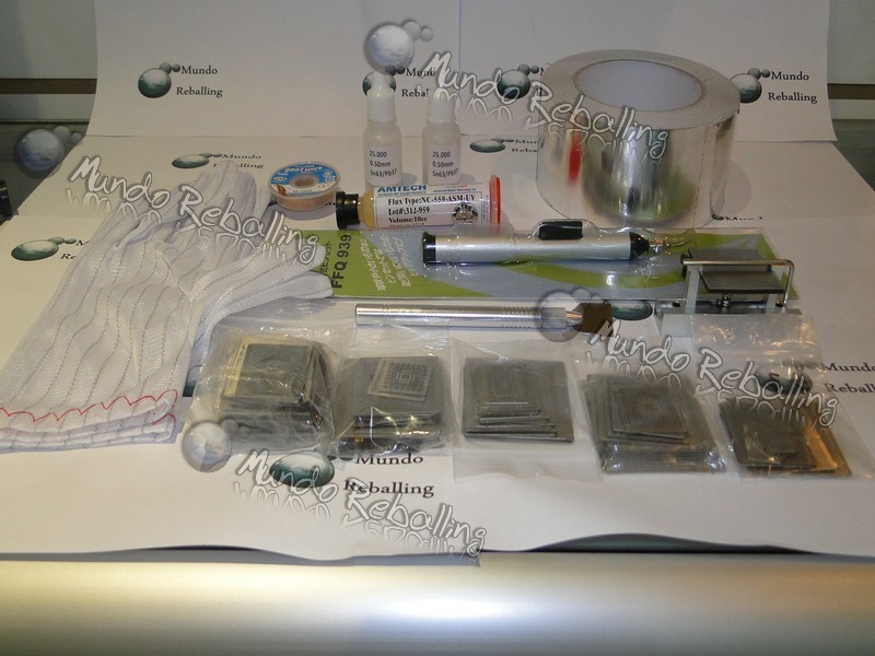 Kit De Insumos 1 + Pack 55 Stencils + Base BGA